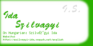 ida szilvagyi business card